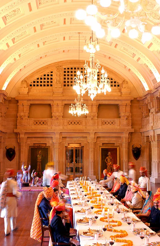 Banquet hall at Umaid Bhawan Palace, Jodhpur